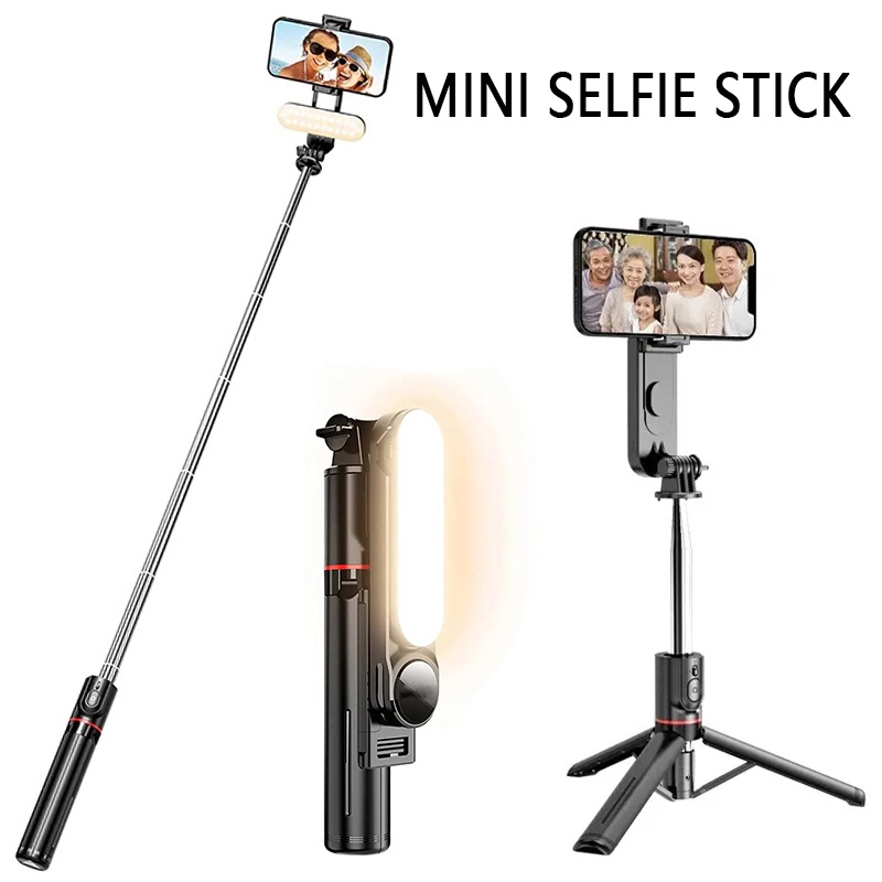 Photography Lighting System - Wireless Bluetooth Selfie Stick Foldable Portable