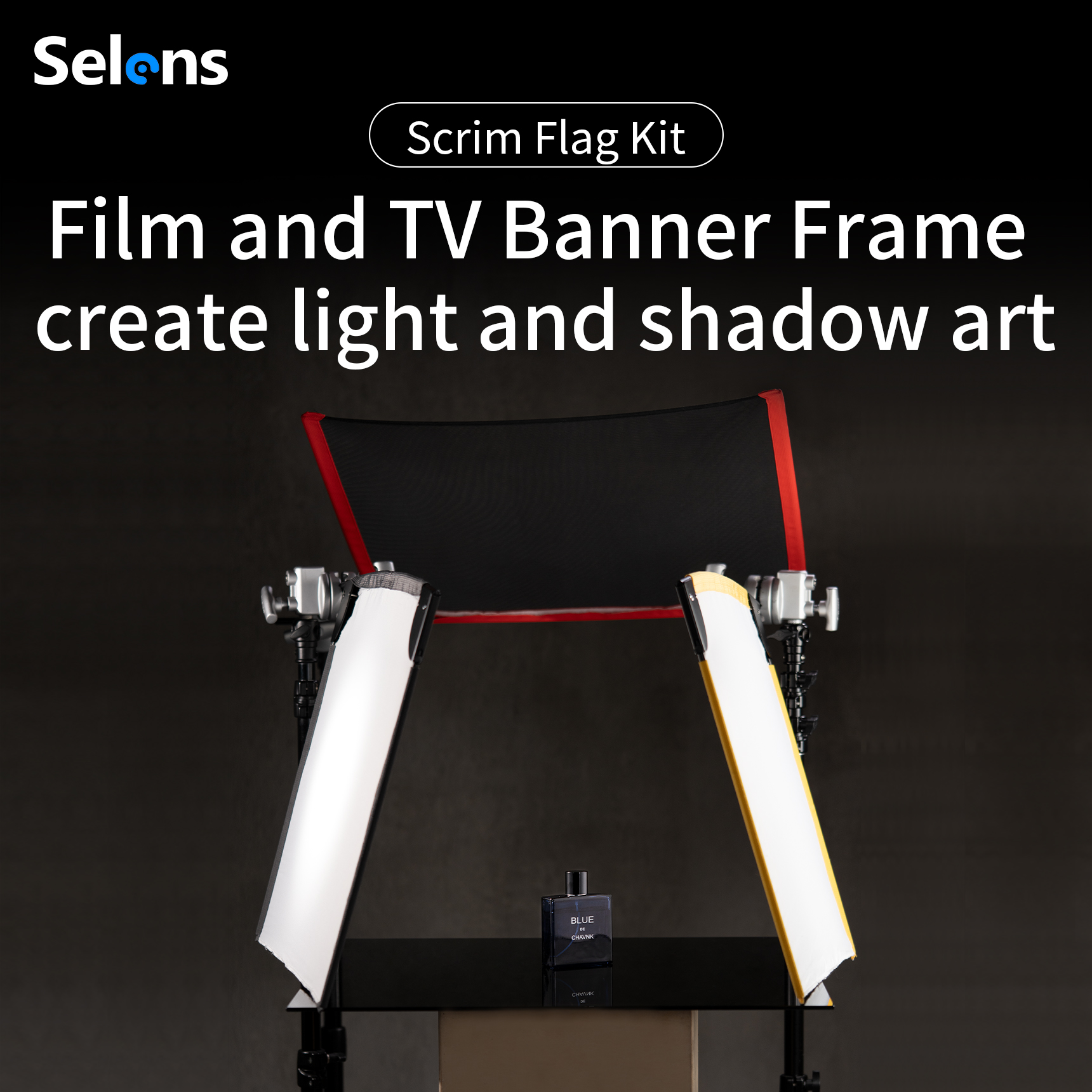 Photography Lighting Modifiers - Selens 5-in-1 Scrim Flag Kit Foldable