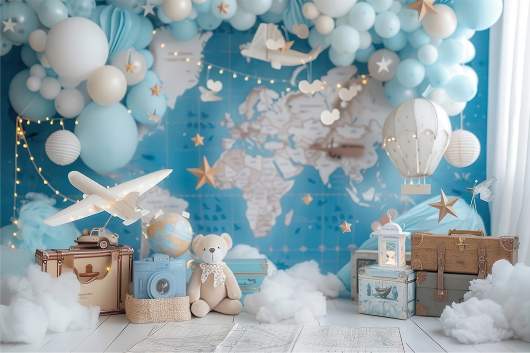 Bear Balloon Blue White Clouds – обзор и цена Photography Lighting White Background