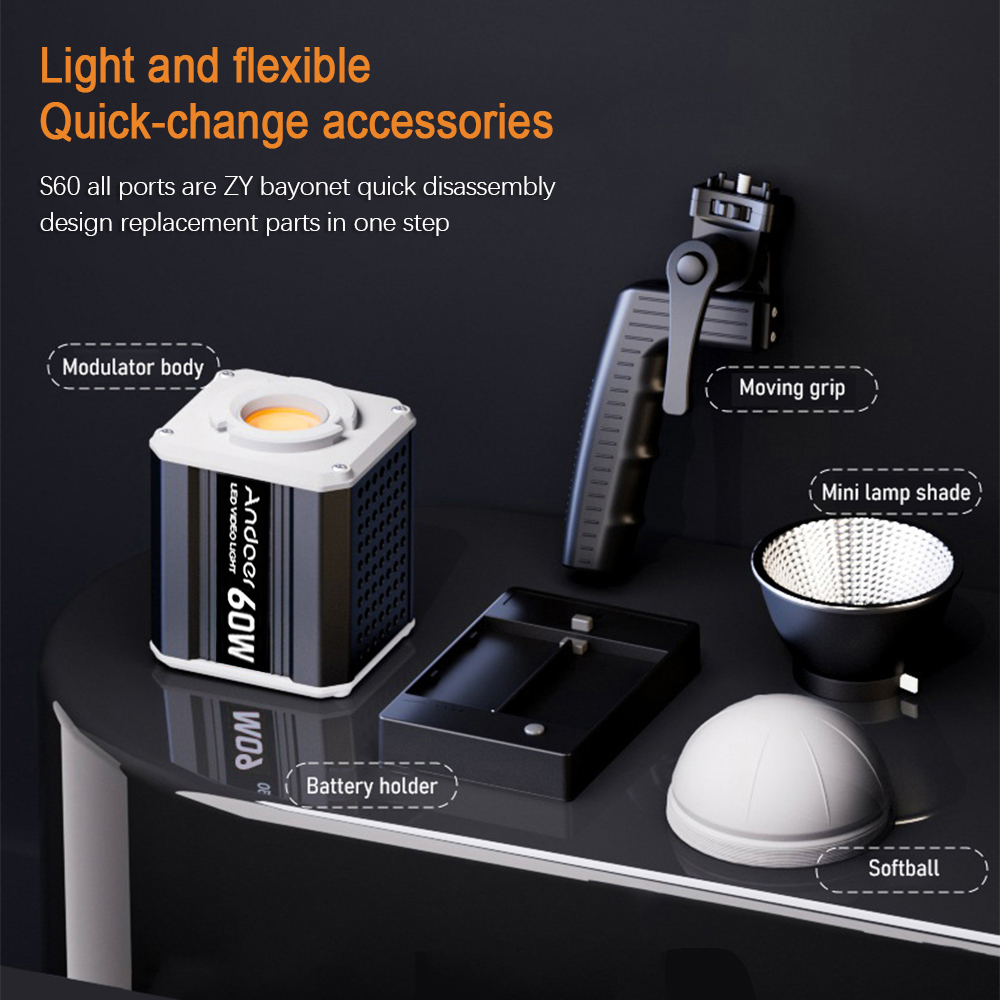 Andoer Tri-Color LED 60W COB P – обзор и цена Photography Lighting System
