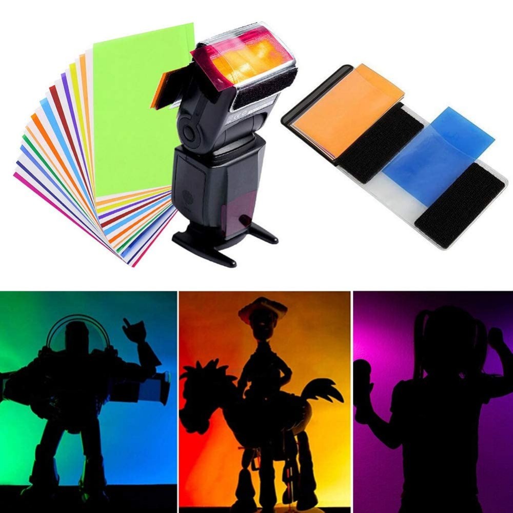 12 Colors Camera Flash Gels Li – обзор и цена Photography Lighting For Portraits