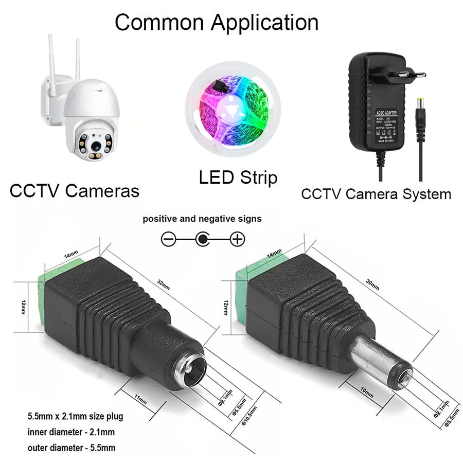 5pairs DC 12V Female And Male  – обзор и цена Photography Lighting Diagram